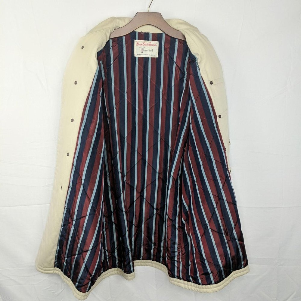 Vintage Buck Skein Faux Double Breast Pea Coat - Picture 5 of 10